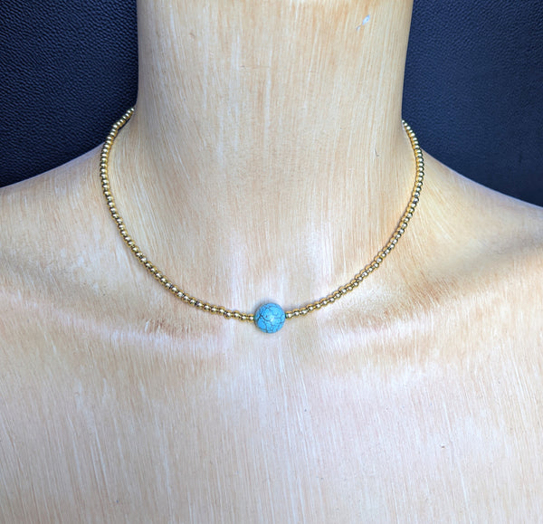 Mini BE (turquoise) - Necklet Choker